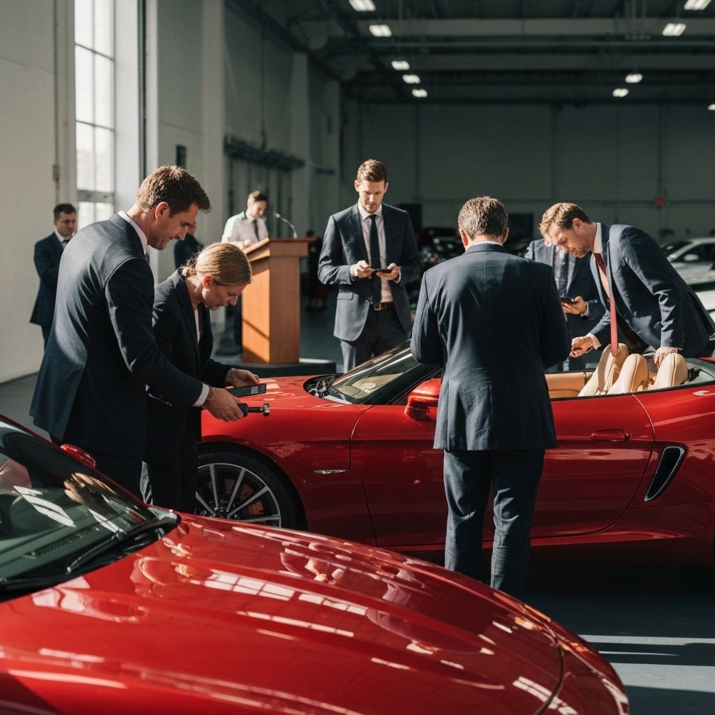 Vehicles at auto auction